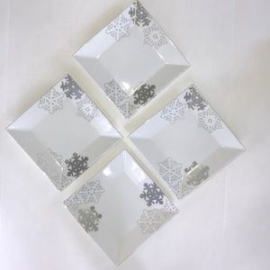 Food Network Snowflake Square Salad Plates